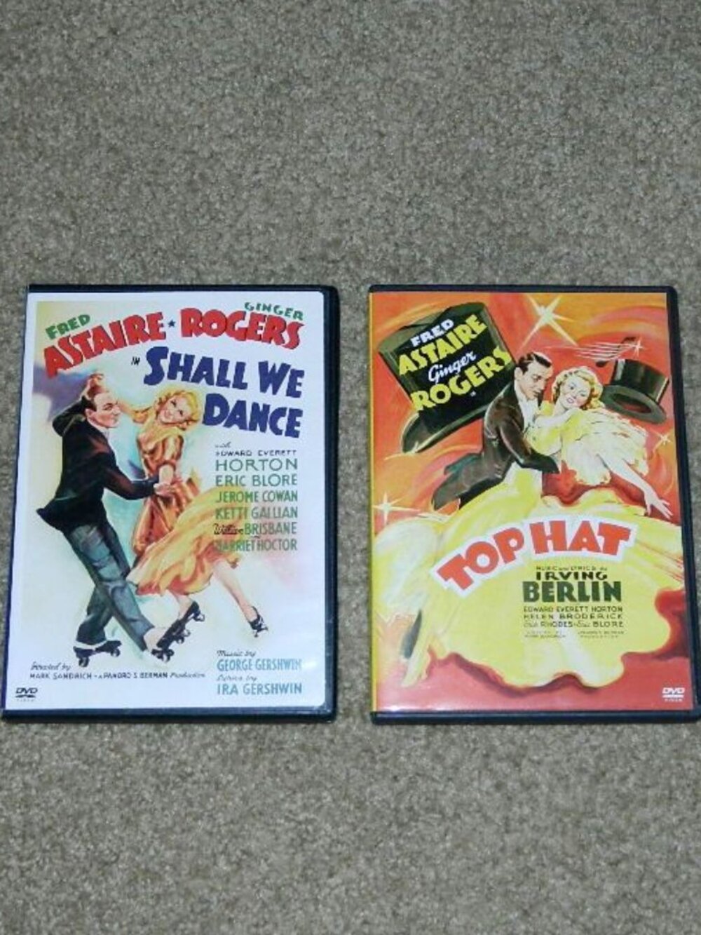 Shall We Dance and Top Hat 2 DVD Movies Fred Astaire Ginger Rogers